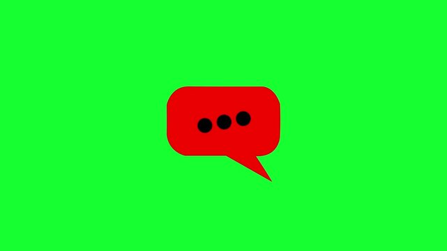 Message box chat icon, speech bubble icon animation Isolated on White Background app interfaces, digital messaging, online interaction Social media network. comment chat ... 