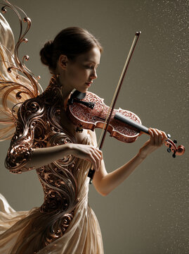 dreamy ornament violinist
