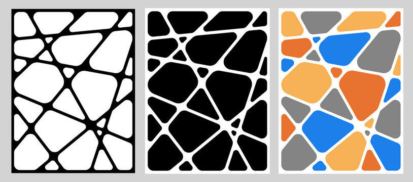 Abstract background template vector. Geometric pattern layout design for poster