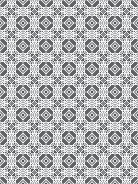Monochrome geometric seamless pattern with modern abstract ornament tile background
