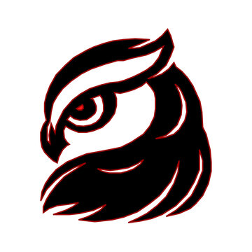 Detailed eagle or hawk head illustration with an intense gaze and sharp feathers. Powerful predator bird vector emblem for apparel or team identity.