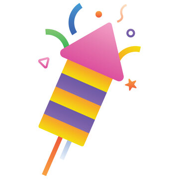 Gradient color illustration for Rocket Firework