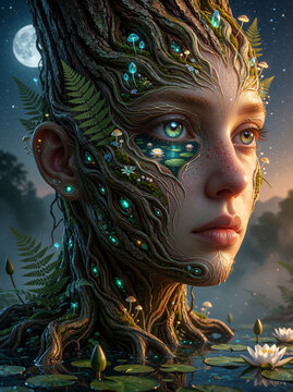 Psychedelic female portrait 
