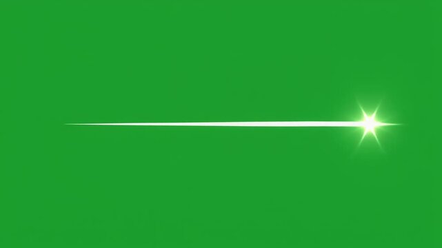 Thin White Divider Line Drawing on Green Screen Animation