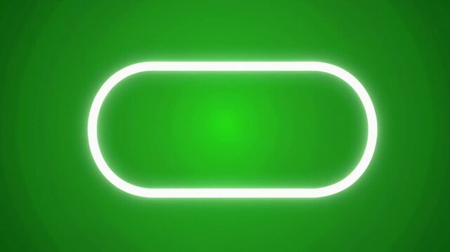 Rounded Rectangle Outline Animating on Green Screen Animation