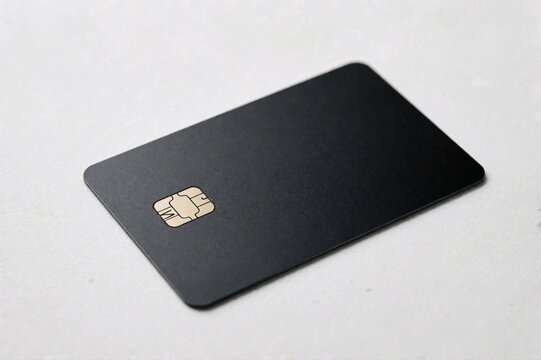 Black SIM Card Chip Isolated on White Background Technology Mobile Communication