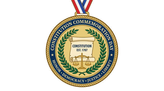Constitution Commemoration Day Gold Medal Award for Civic Honor and Justice