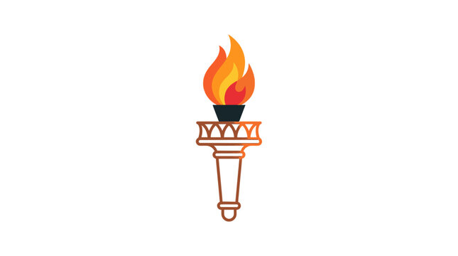 Vibrant torch symbol for the Constitution and Commemoration of legal rights