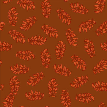 Warm Rust Orange Tossed Autumn Branches