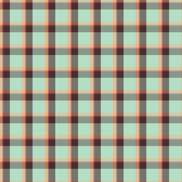 Mint Chocolate Brown Geometric Tartan Plaid
