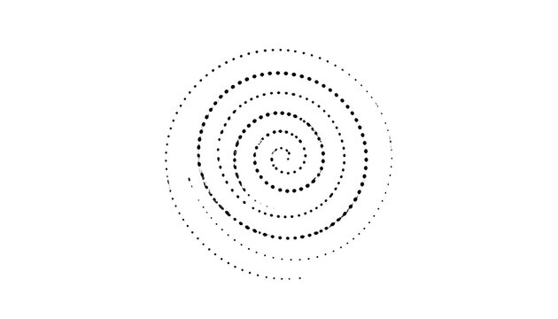 Dot Spiral on White.