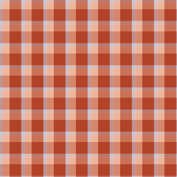 Warm Terracotta Blue Geometric Tartan Plaid