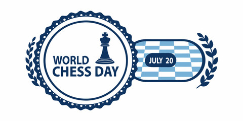 Chess emblem with rook illustration and laurel branches white background © MihirKumarMondal