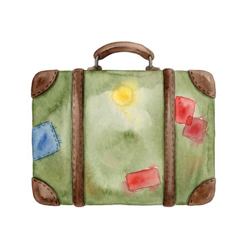 suitcase with travel bags