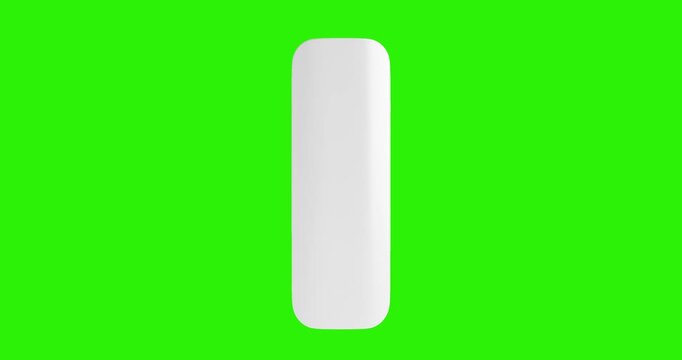 4k Resolution Video: Hantavirus Medical Testing Concept. HFRS Express Test Cassette With Red Result Lines Seamless Loop Rotating On Green Screen Chroma Key Background With Alpha Matte