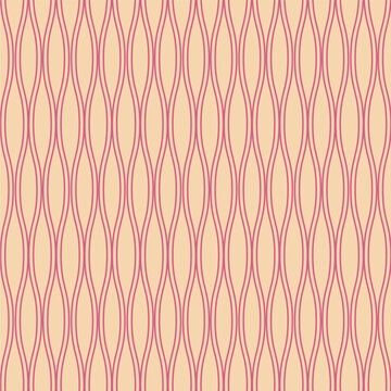 Delicate Pink Wavy Geometric Stripes