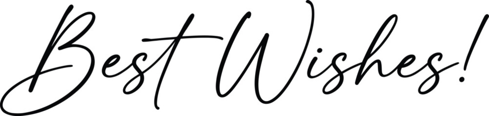 Elegant calligraphy 'best wishes' handwritten style greeting for special occasions © Graphicmuseum01