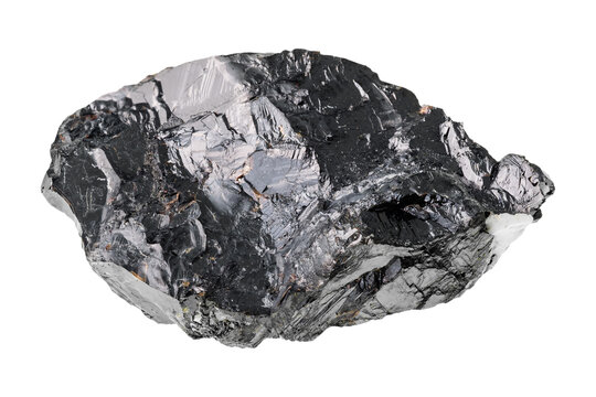 A sample of dark graphite mineral stone