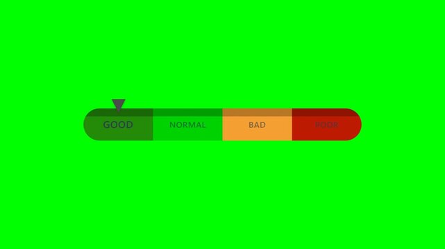 Green Screen Gauge Indicator Showing Normal Level.