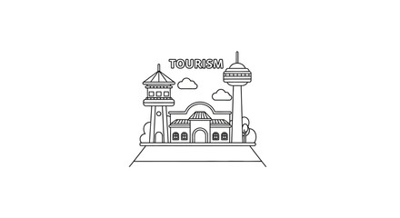 Obraz premium vector illustration of a castle