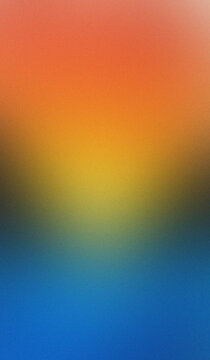 Soft gradient fades from warm orange to deep blue. Smooth blend evokes calm transitions or natural skies.