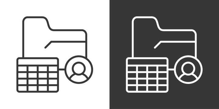 Archive Management Icon Set Vector Collection Isolated In Black And White