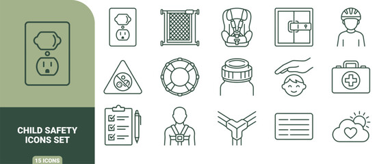 Fototapeta premium And filmmaking set, outline symbols for camera, reel, clapperboard, tripod, lens, and drone equipment