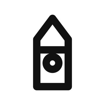 Chunky bold line Big Ben London vector landmark icon