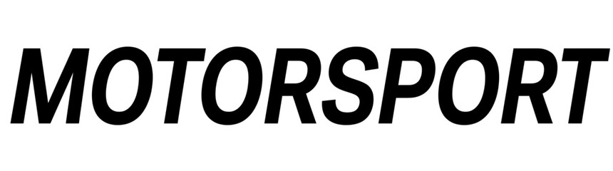Bold "Motorsport" Text on White Background © Roni