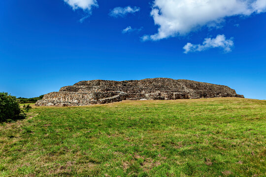The Cairn de Barnenez, a burial site from the Megalithic culture near Finist&egrave;re in Brittany
