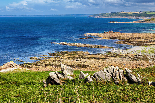 The coastal landscape near Cleder in Brittany