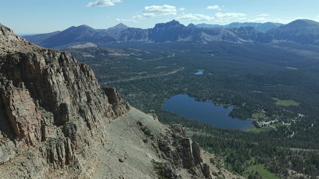 Uinta Mountains Mountain Peaks Aerial View Aerial View
