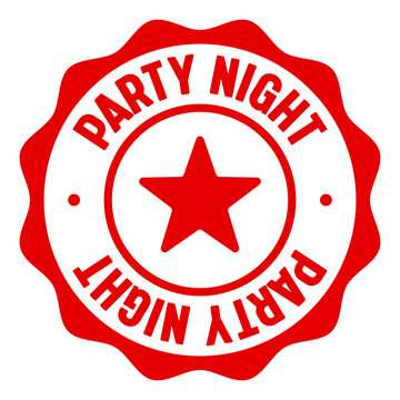 party night seal badge. party night label sticker. Vector sign