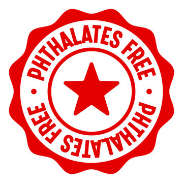 phthalates free seal badge. phthalates free label sticker. Vector sign