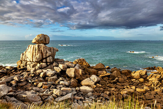 The coastal landscape near Cleder in Brittany