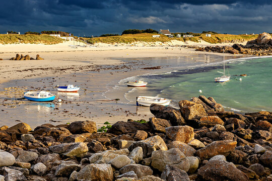 The coastal landscape near Cleder in Brittany