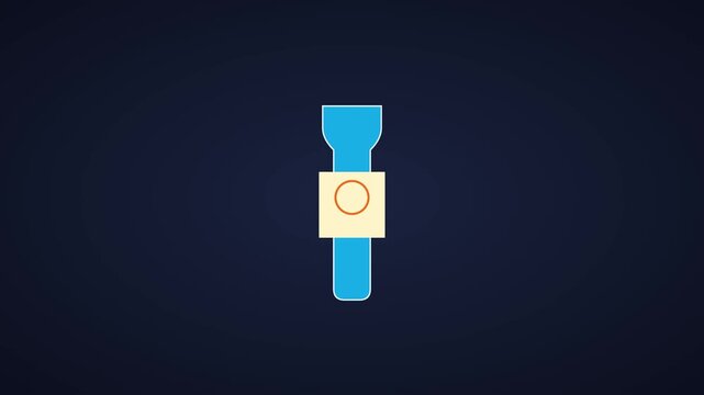 Minimalist flashlight animation with power button toggle effect 4k motion minimalist flat toggle switch