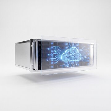3D rackmount server controller representing Cloud Access Security Broker CASB on white