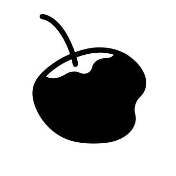 illustration of an apple in colour background