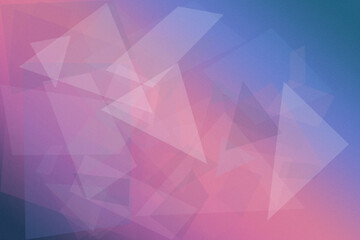 Obraz premium Abstract geometric polygons form a soft pink and blue gradient background with subtle glow, creating a modern, calm feel for tech, design, and web banners.