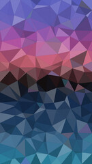 Fototapeta premium Abstract faceted polygon background in purple, pink and blue creates a modern tech mood, ideal for banners, posters, and website hero sections with copy space.