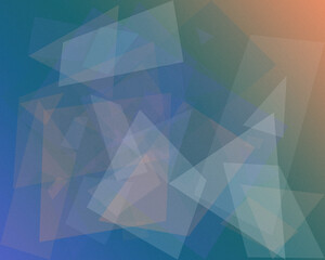 Fototapeta premium Geometric abstract background with layered polygons in blue, teal, and soft gradient hues, creating a modern calm feel for tech, presentations, or design projects.