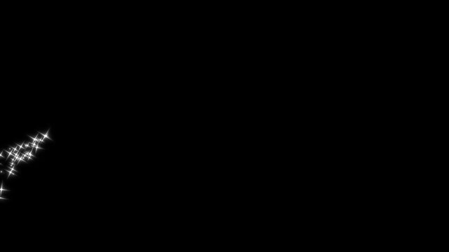 Glowing starry sky with magical twinkling stars. sparkle shining night background, blinking glitter light animation, glowing black screen, fairy star effects, 4k cinematic motion graphics