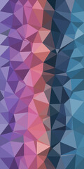 Obraz premium A vivid abstract polygon pattern background blends purple and blue tones with a modern geometric feel, ideal for tech, design, and creative website layouts.