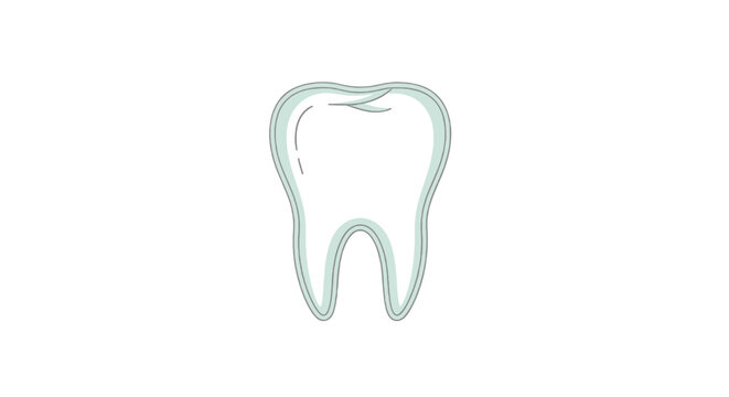 Simple outline illustration of a human molar tooth.