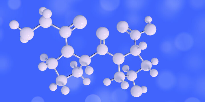 Glycyl prolyl hydroxyproline amino acid chain, Gly-Pro-Hyp molecule. Tripeptide-29, collagen peptide sequence, anti-aging skincare ingredient and organic compound. Molecular model. 3D render