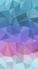 Obraz premium Abstract geometric polygon pattern with blue, purple and pink tones, creating a modern calm mood. Ideal for creative design, posters and digital backgrounds with copy space.