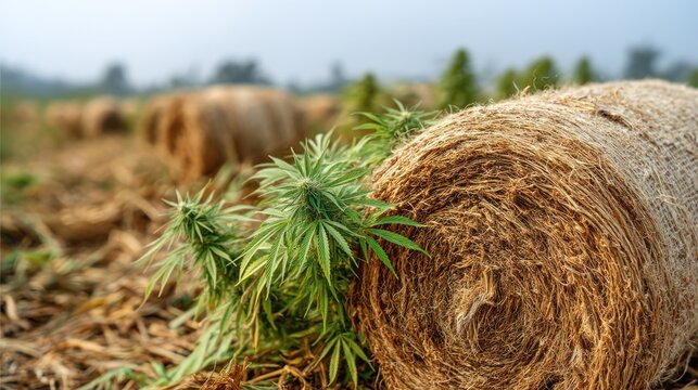 Harvested hemp used for biomass fuel