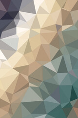 Obraz premium Abstract geometric polygon pattern in beige, blue, and gray creates a modern, calming backdrop for design projects, presentations, and website banners with copy space.