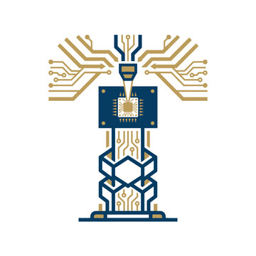 Electronic circuit board tree with microchip processor.